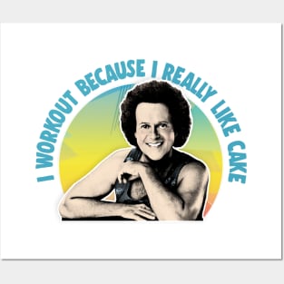 I WORKOUT BECAUSE I REALLY LIKE CAKE - Funny Gym Wear Design Posters and Art